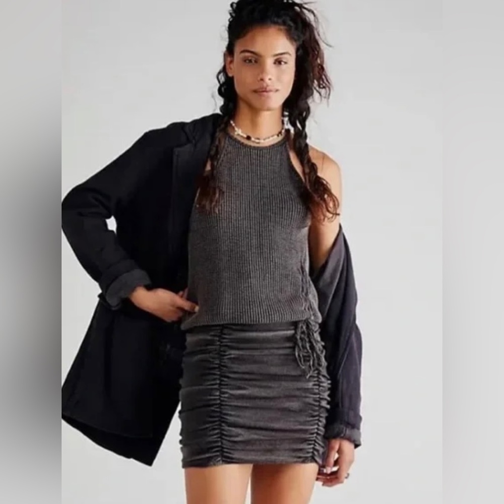 NWT Free People One Katya Thermal Ruched Mini Dress